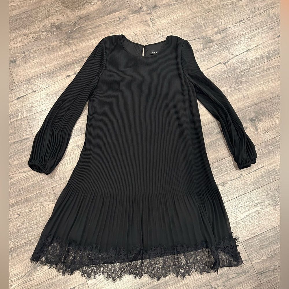 DKNY Long Sleeve Black Dress Size 8 - Picture 2 of 5
